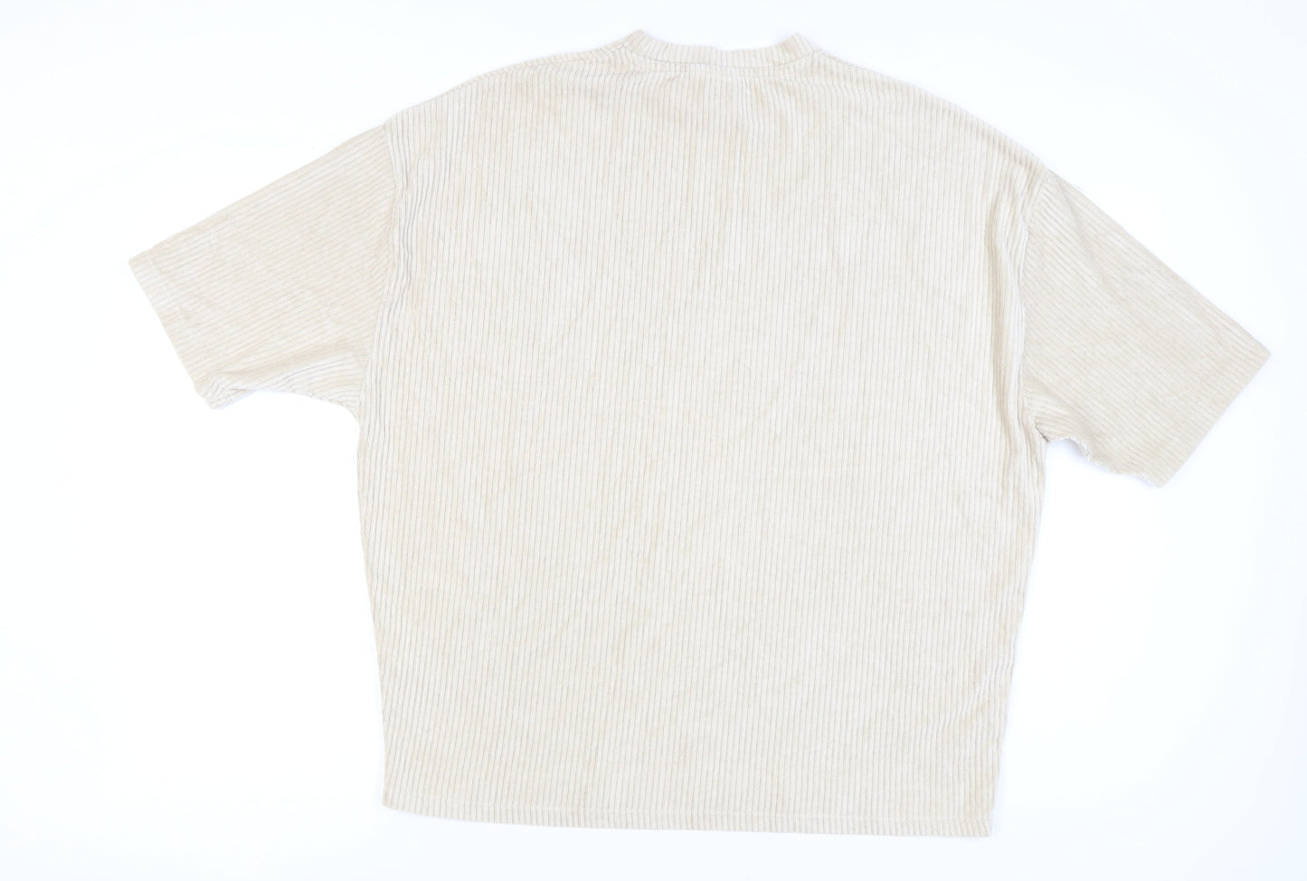 ASOS Men's Beige M Striped T-Shirt, Crew Neck
