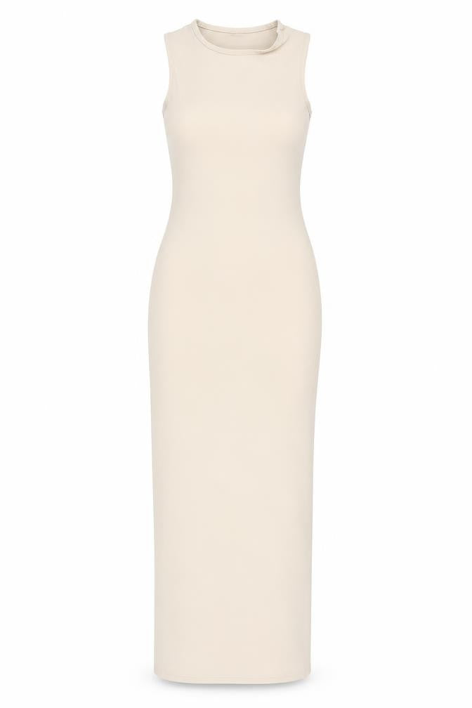 Boohoo Women's Beige Bodycon Dress Size 6