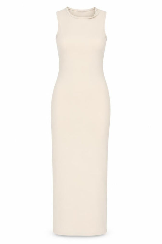 Boohoo Women's Beige Bodycon Dress Size 6
