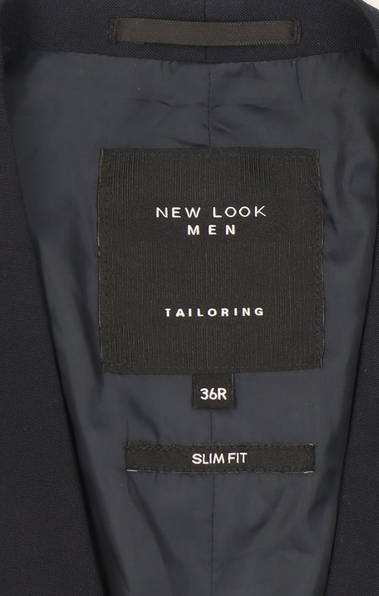 New Look Men's Blue Slim Fit Waistcoat Size 36R