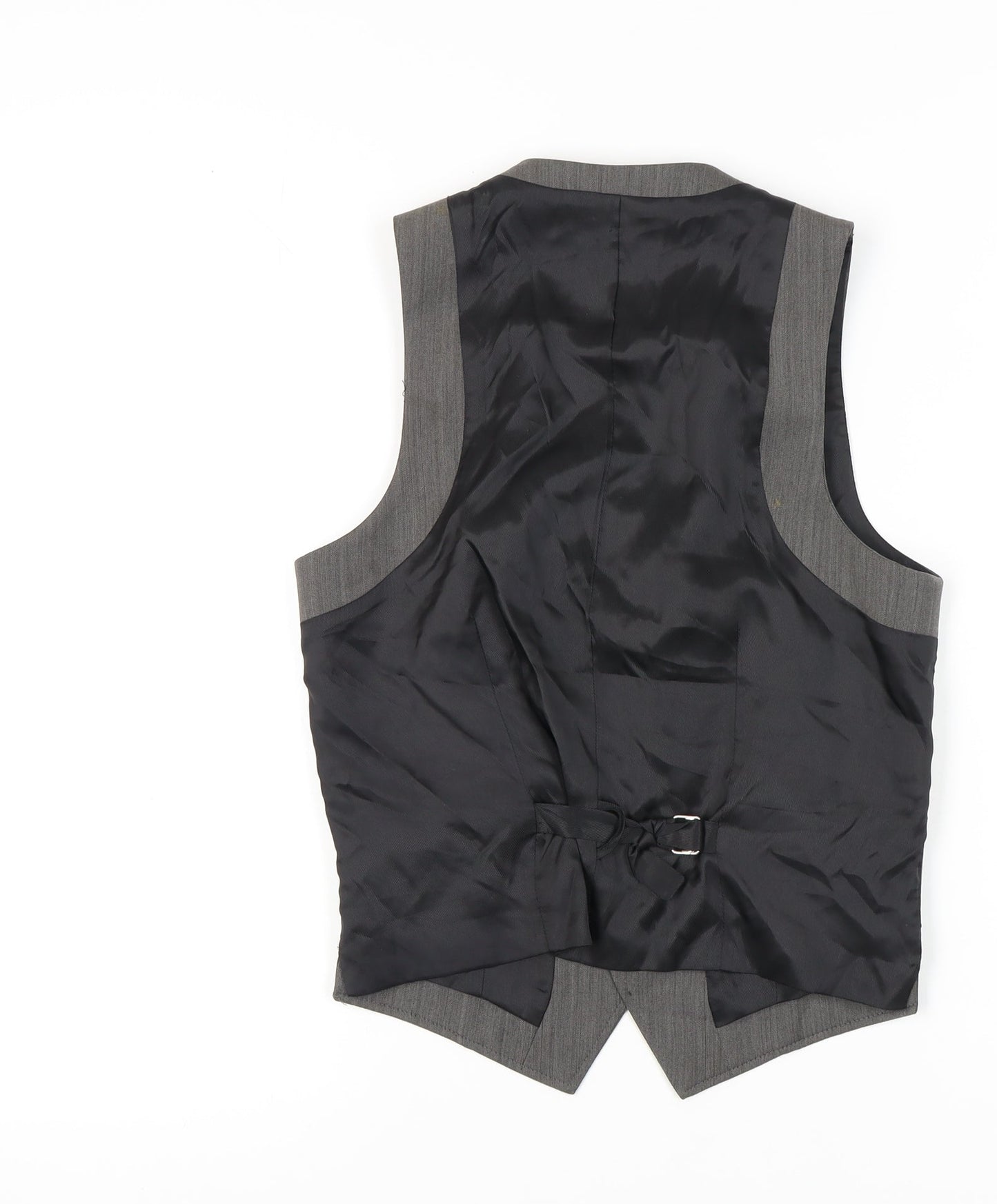 Topman Men's Grey Waistcoat 36 Herringbone Formal