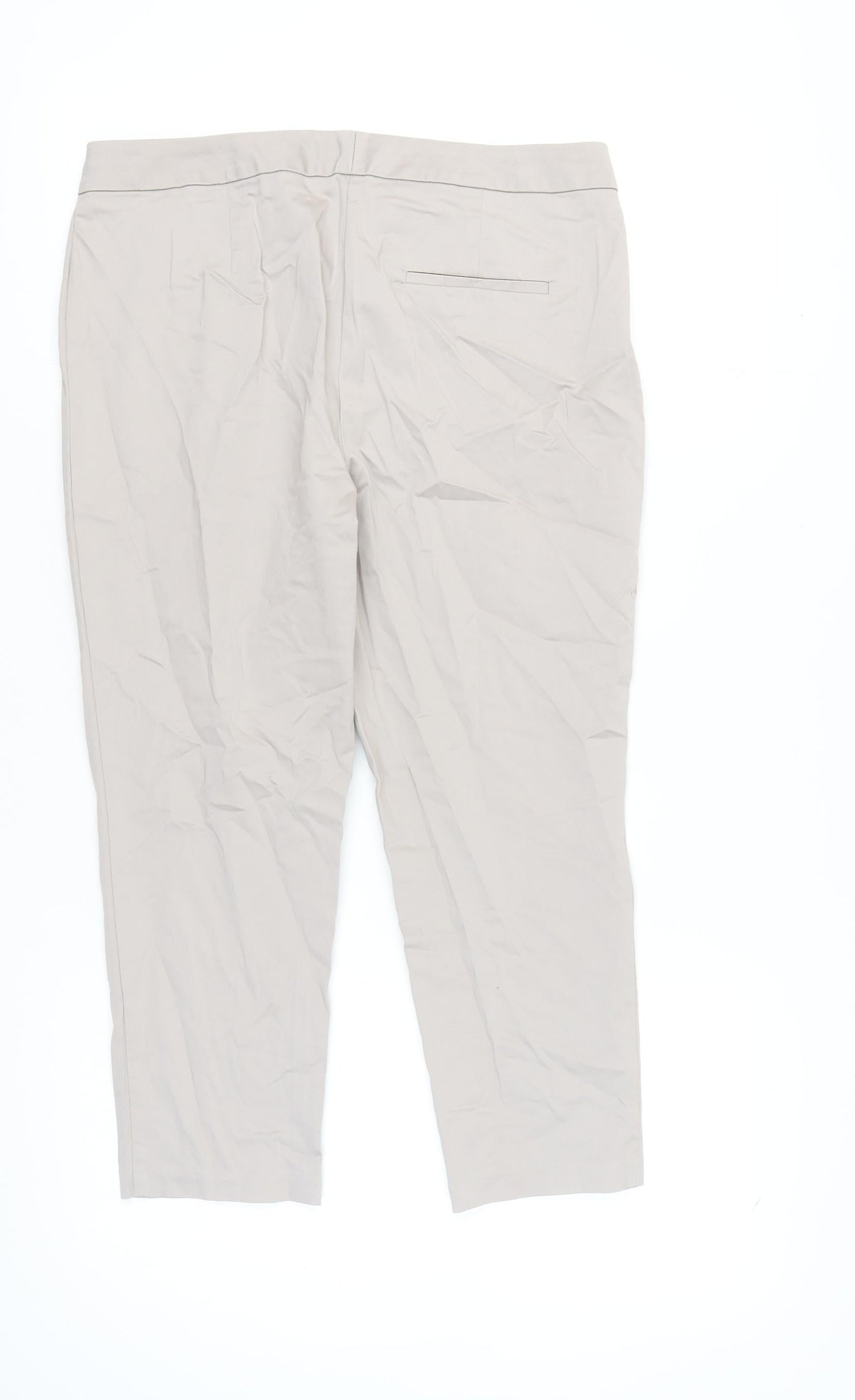 Marks and Spencer Beige Women's Regular Fit Trousers