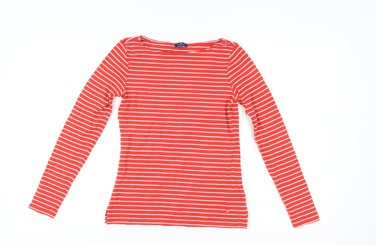 Tom Tailor Women's Red Striped Long Sleeve T-Shirt