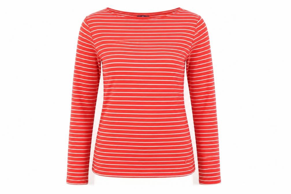 Tom Tailor Women's Red Striped Long Sleeve T-Shirt