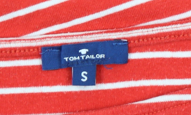 Tom Tailor Women's Red Striped Long Sleeve T-Shirt