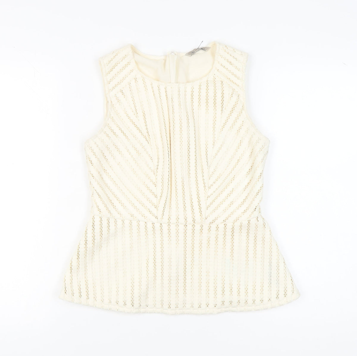 Marks & Spencer Women Ivory Sleeveless Top UK 12