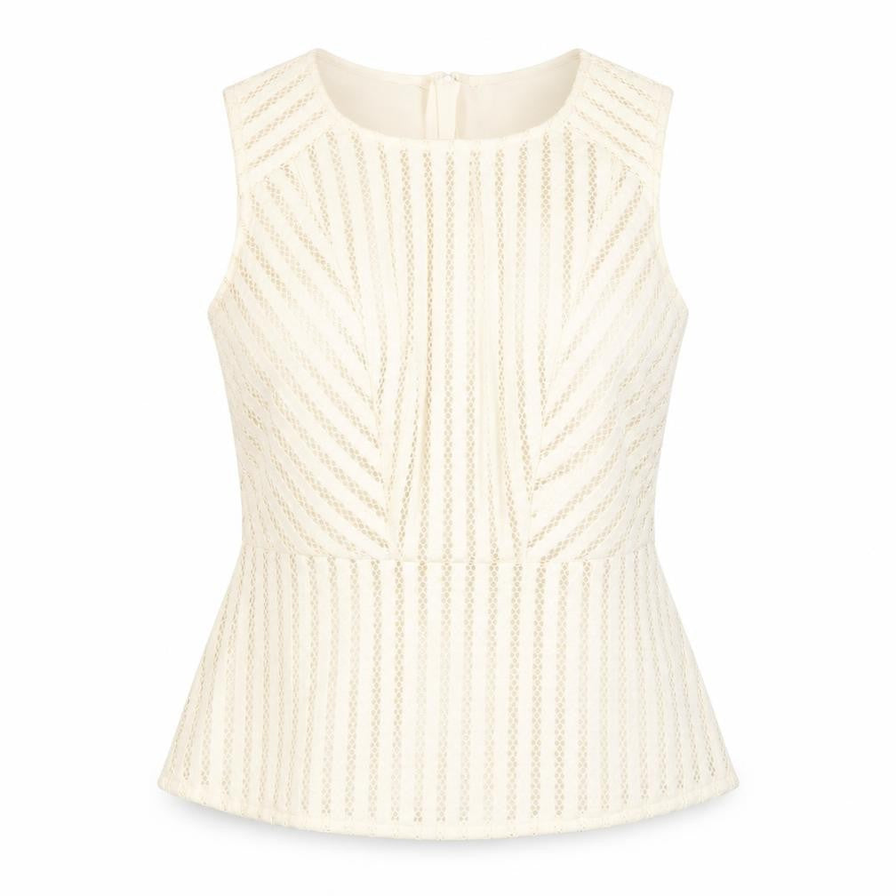 Marks & Spencer Women Ivory Sleeveless Top UK 12