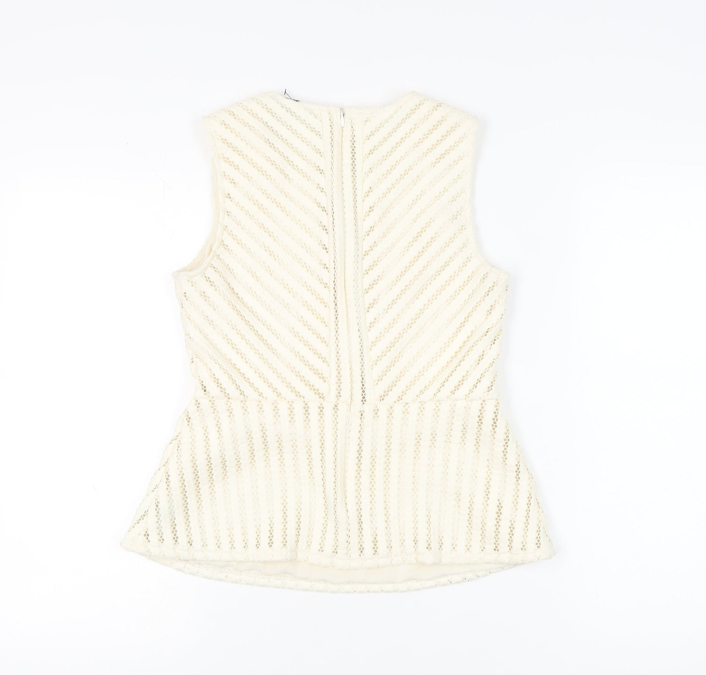 Marks & Spencer Women Ivory Sleeveless Top UK 12