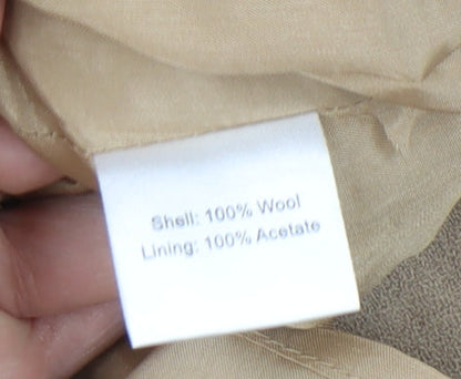 Close-up detail of Pure Collection Beige Wool Sheath Dress - Women's, size 8