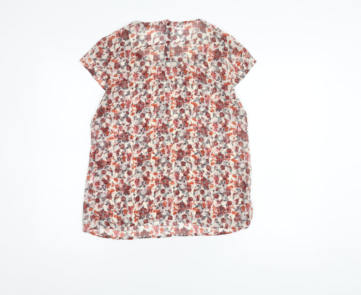 Zara Women's Multicoloured Floral Blouse - S