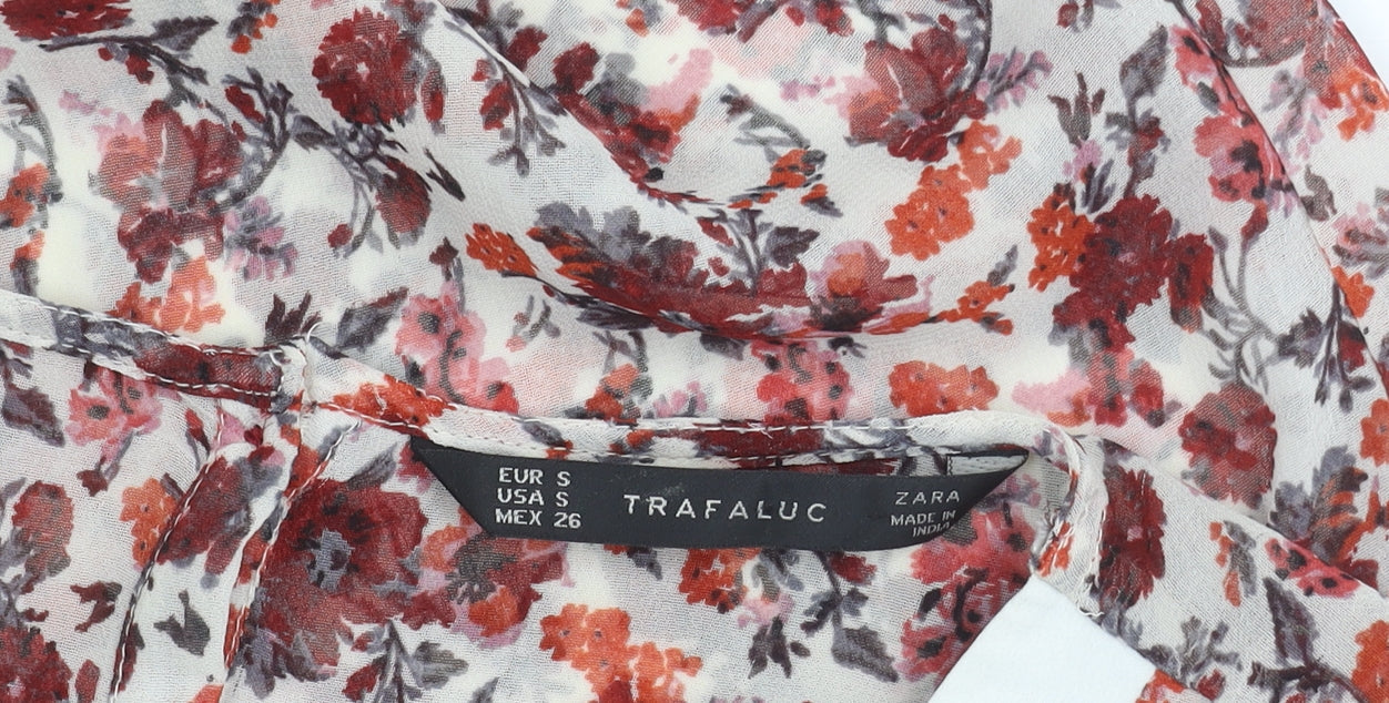Zara Women's Multicoloured Floral Blouse - S
