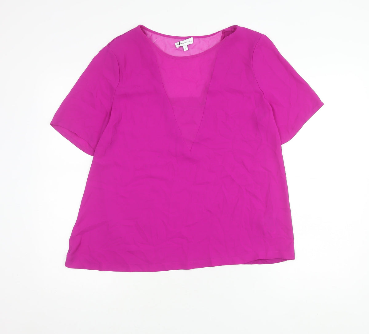 Warehouse Women's Pink V-Neck Blouse Size 16
