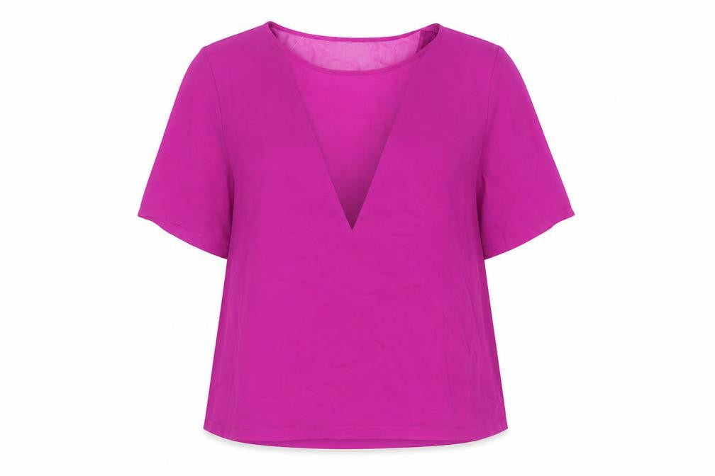 Warehouse Women's Pink V-Neck Blouse Size 16