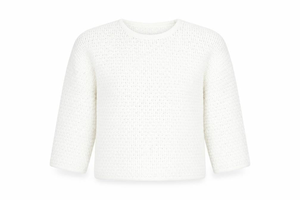 Marks and Spencer Women's White Knit Jumper, Size M