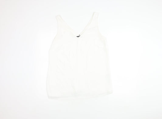 Wallis Women’s White V-Neck Tank Top Size 12