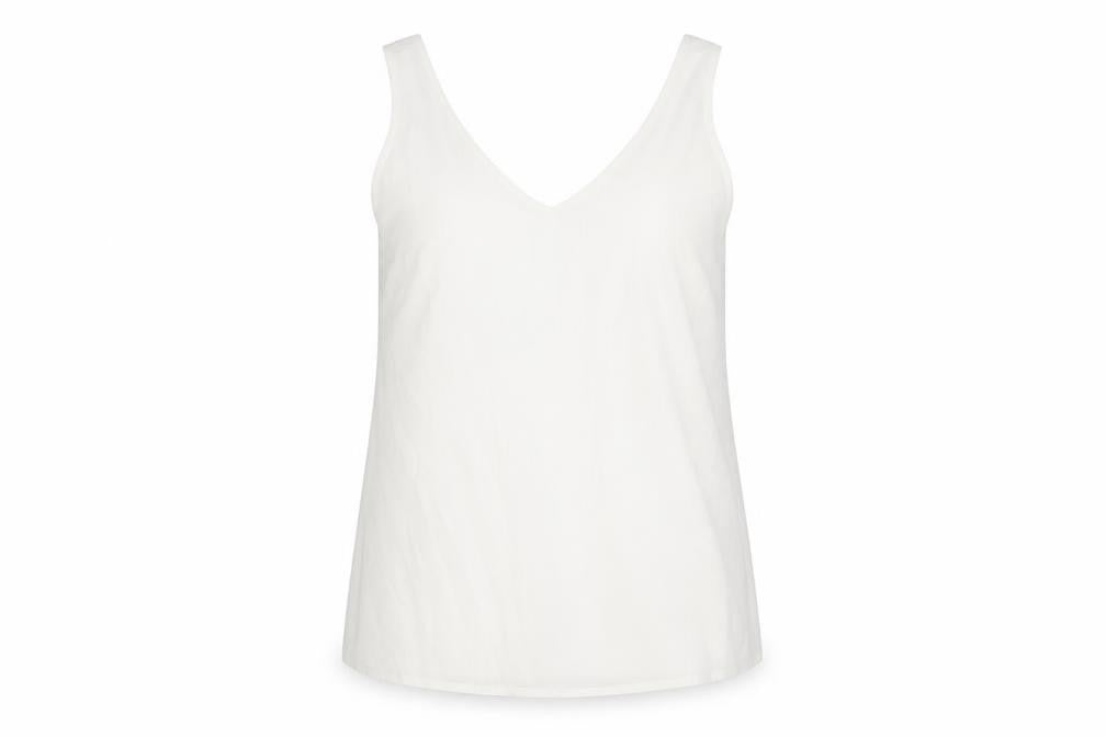 Wallis Women’s White V-Neck Tank Top Size 12