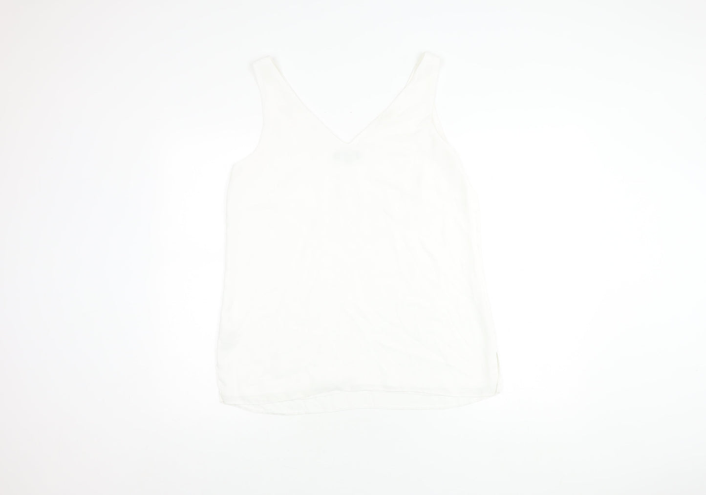 Wallis Women’s White V-Neck Tank Top Size 12