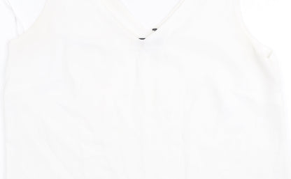 Wallis Women’s White V-Neck Tank Top Size 12