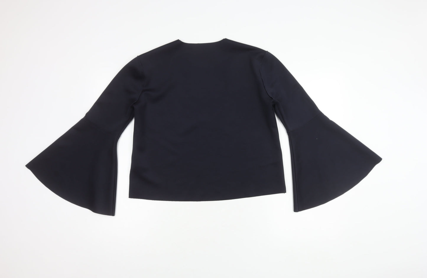 Topshop Women's Black Bell Sleeve Top, Size 8