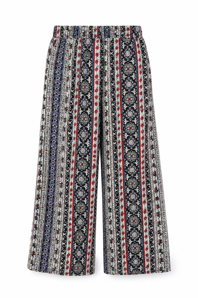 Brave Soul Women's Multicoloured Wide-Leg Trousers - M