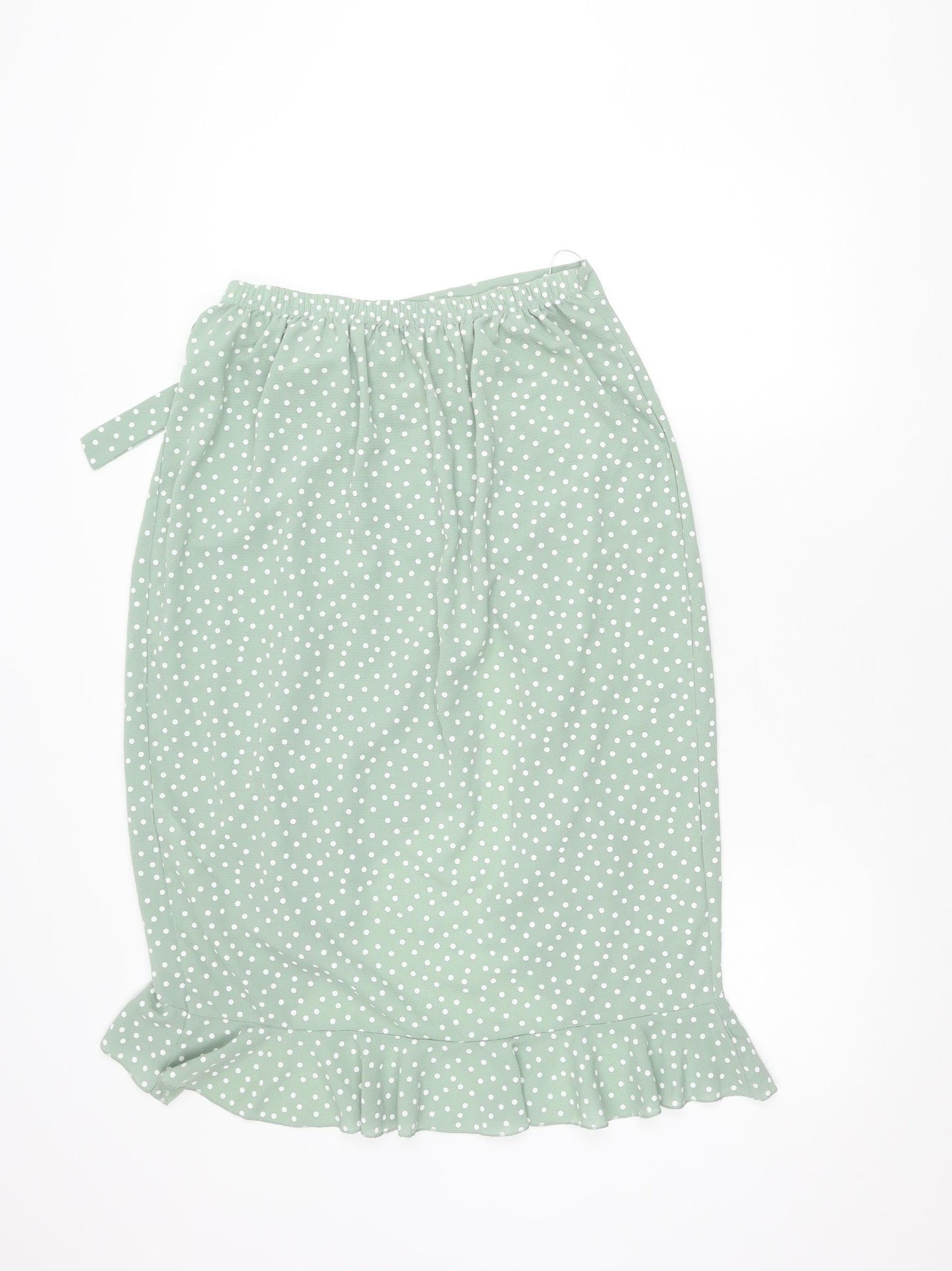 Quiz Women's Green Polka Dot Wrap Skirt Size 12