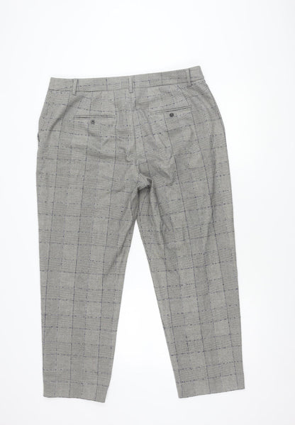 Marks & Spencer Womens Checked Trousers Size 16