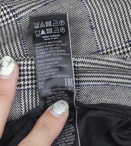 Marks & Spencer Womens Checked Trousers Size 16