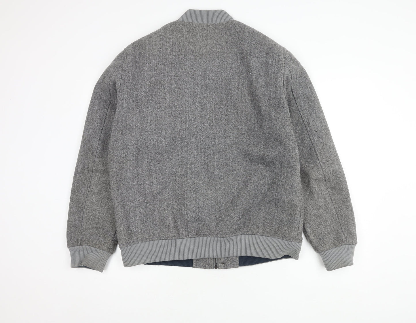 Indigo Men's Grey Bomber Jacket Size L