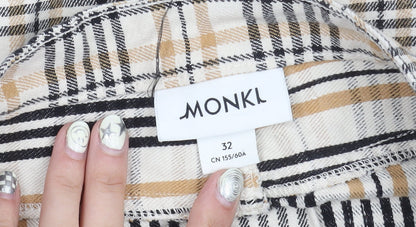 Monki Women's Multicoloured A-Line Cotton Skirt Size 4