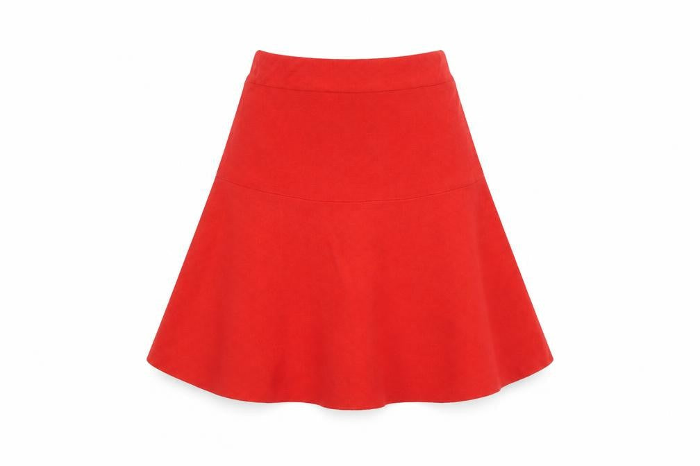 Tahari Women's Red XS Flare Skirt