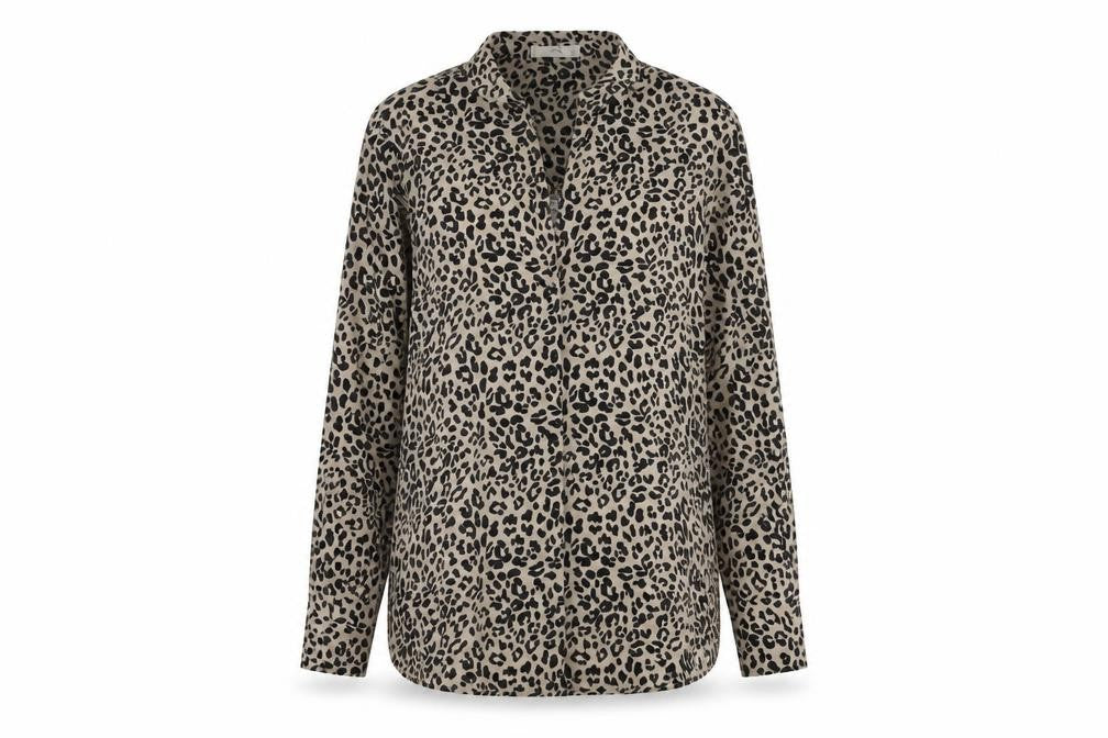 MNG Women's Multicoloured Animal Print Button-Up Shirt