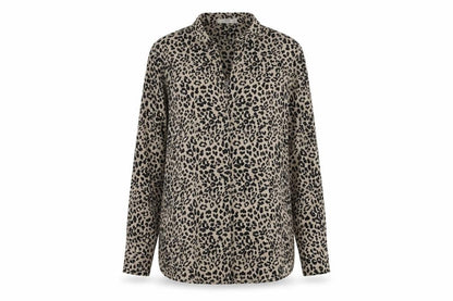 Mango Women's Multicoloured Animal Print Button-Up Shirt