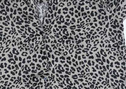 Mango Women's Multicoloured Animal Print Button-Up Shirt