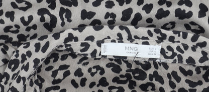 Mango Women's Multicoloured Animal Print Button-Up Shirt