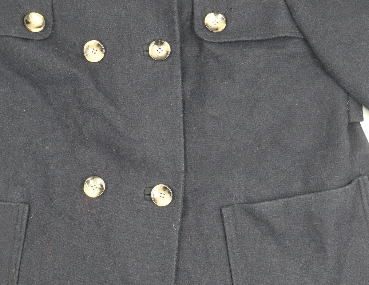 Topshop Women's Black Wool Pea Coat Size 12