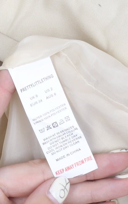 PRETTYLITTLETHING Women's Beige Blazer Size 6