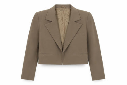 PRETTYLITTLETHING Women's Brown Blazer, Size 16, Lined