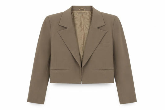 PRETTYLITTLETHING Women's Brown Blazer, Size 16, Lined