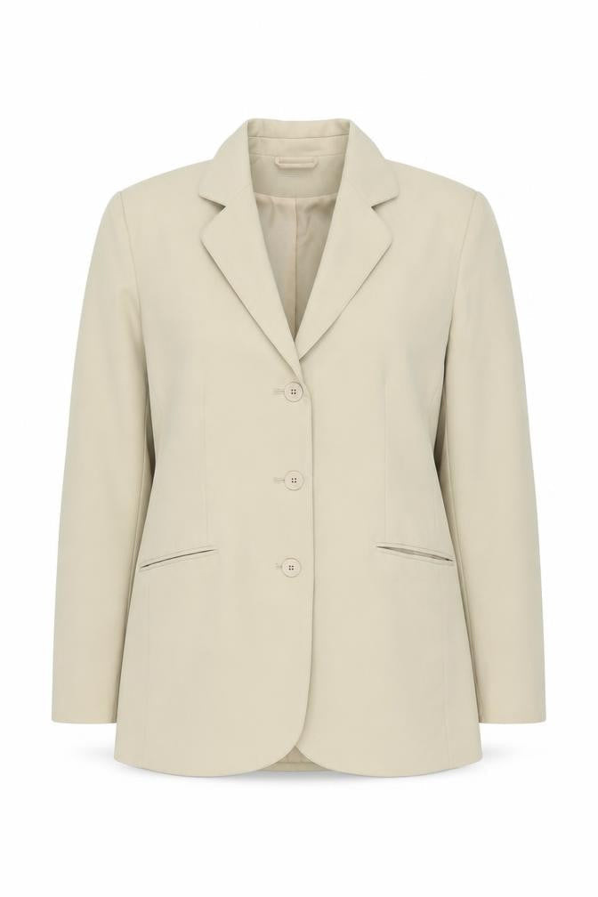 Classics Women's Beige Blazer, Size 12, Regular Fit