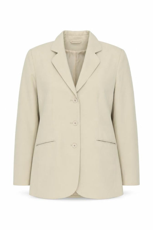 Classics Women's Beige Blazer, Size 12, Regular Fit