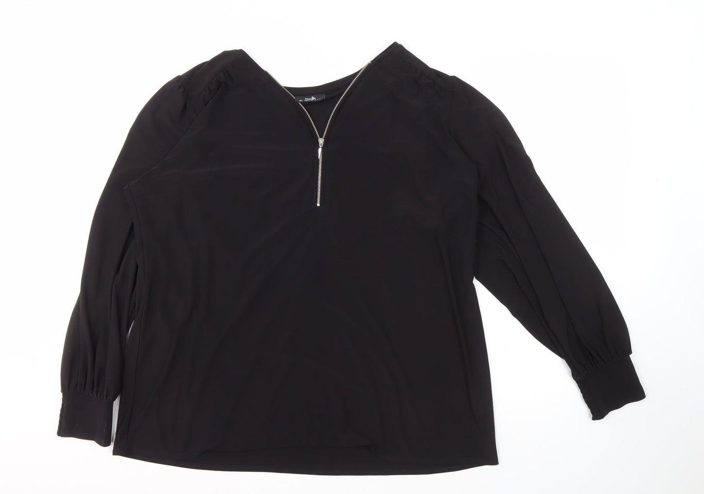 Wallis Women's Black Long Sleeve Top, Size L, Stylish & Comfortable