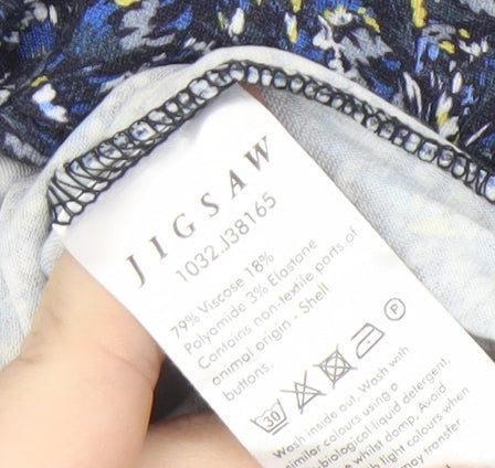 Jigsaw Women's Blue Floral Shift Dress M