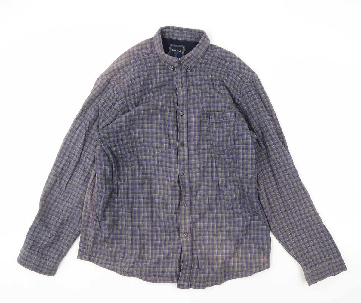 James Pringle Men's Multicoloured Check Shirt L
