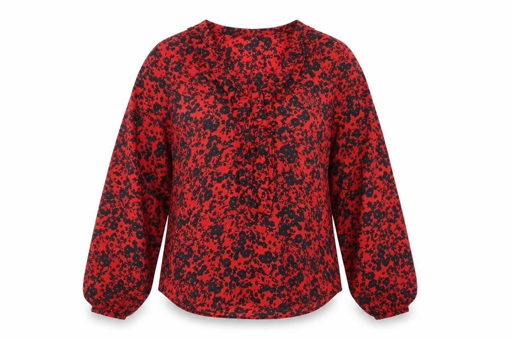 Wallis Women's Red Floral Blouse Size 8