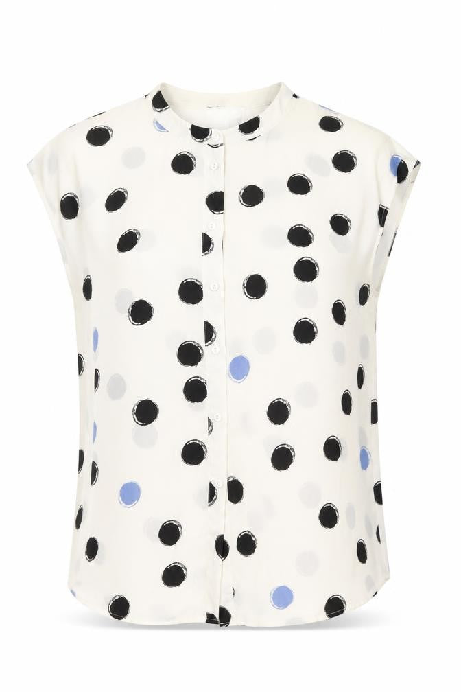 Warehouse Women's Multicoloured Polka Dot Blouse, Size 14