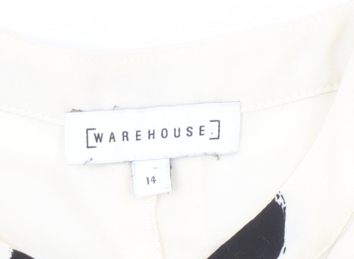 Warehouse Women's Multicoloured Polka Dot Blouse, Size 14