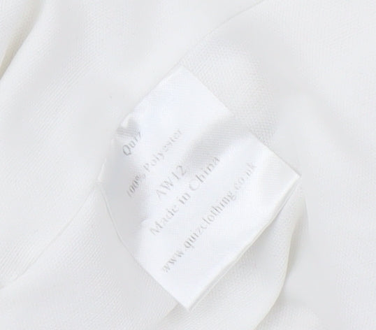Quiz Women's Ivory Sheath Dress Size 8 Strapless