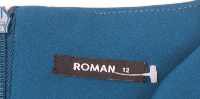 Roman Originals Women's Blue Sheath Dress, Size 12