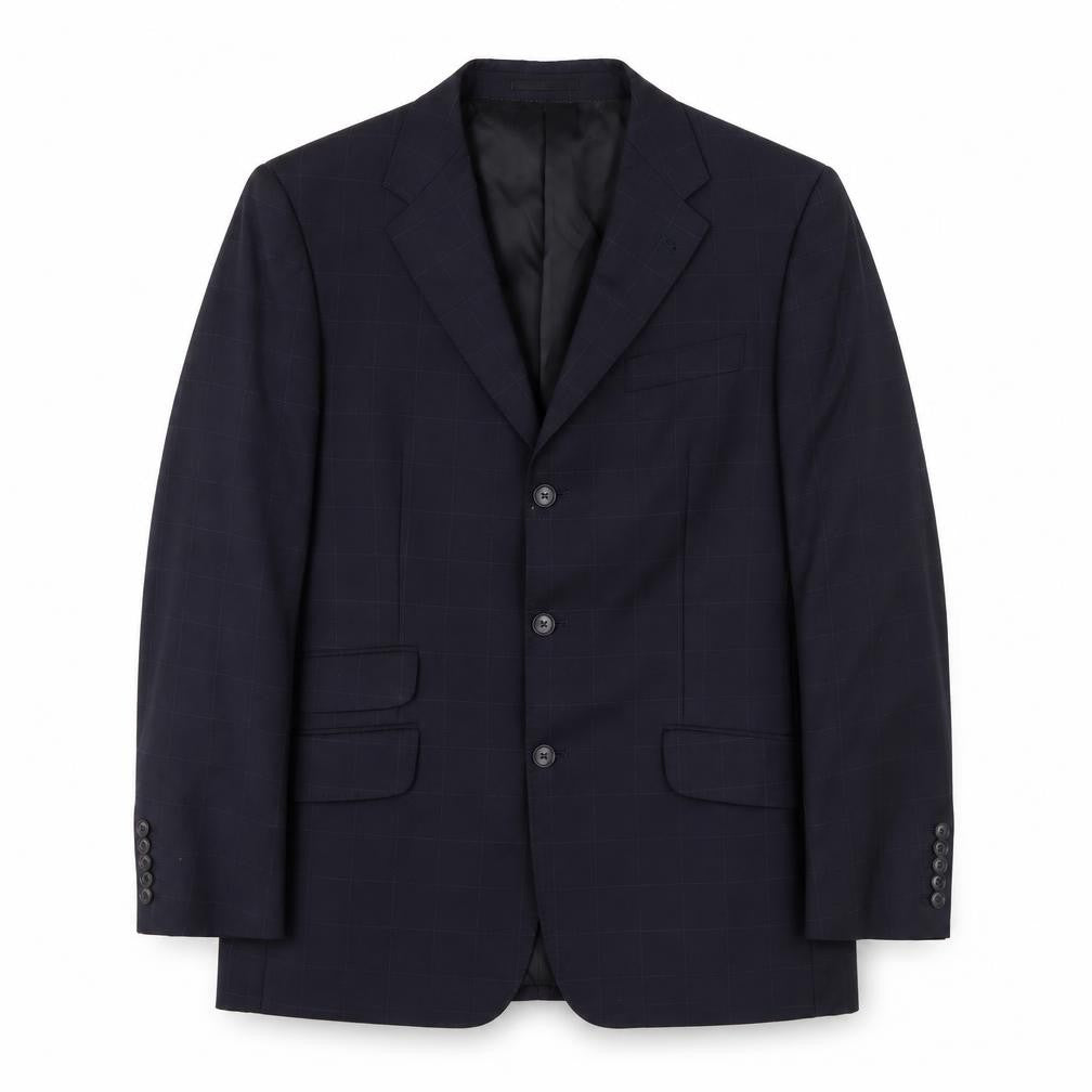 Next Men's Black Check Blazer 42L Formal Luxury