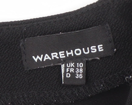 Warehouse Women's Black Sheath Dress UK 10